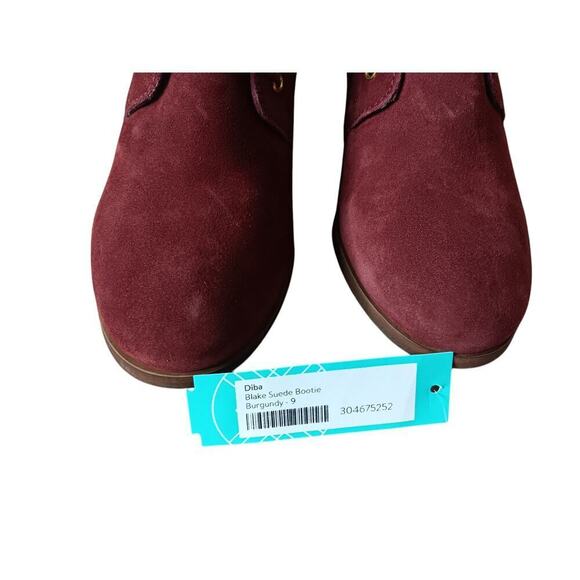 New with Tags Diba Stitch Fix Blake Suede Bootie Burgundy Wedge SZ 9 - Picture 3 of 13